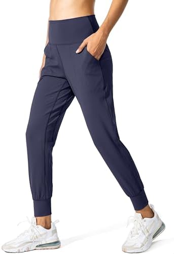 Women's loose yoga joggers, navy