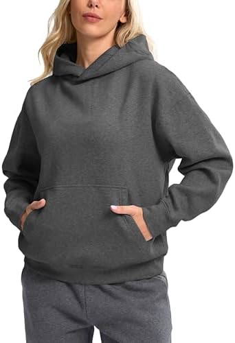 Women's oversized fleece hoodie, grey