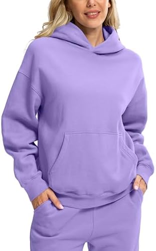 Women's oversized fleece hoodie, lavender