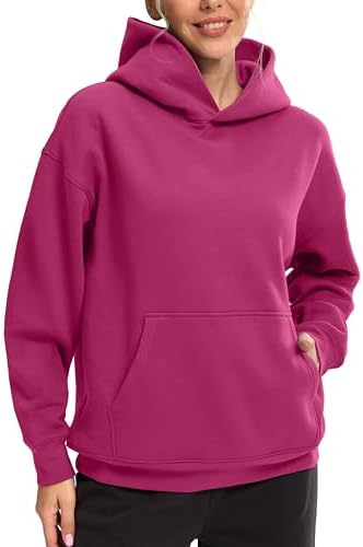 Women's oversized fleece hoodie, rose