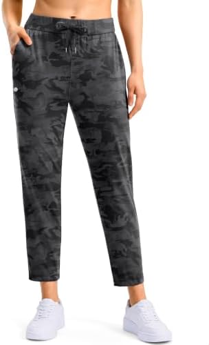 Women's petite 7/8 golf pants, black camo