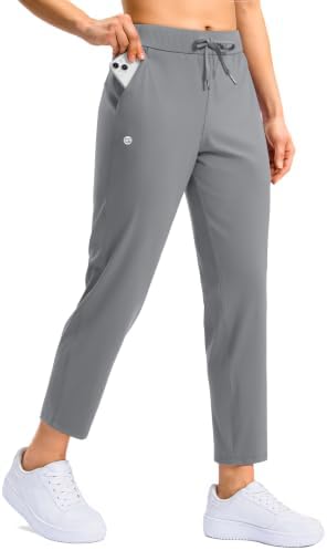 Women's petite 7/8 golf pants, bright grey