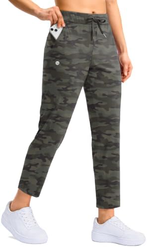 Women's petite 7/8 golf pants, green camo