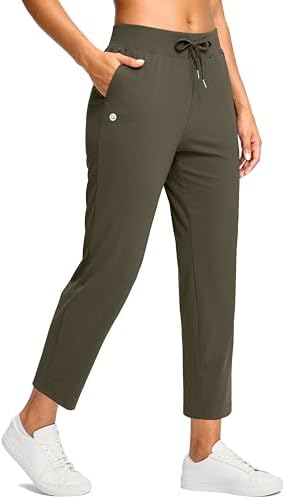 Women's petite ankle pants, army green