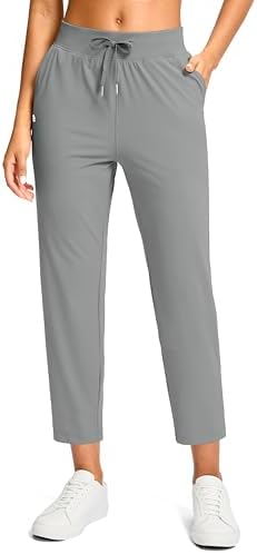 Women's petite ankle pants, bright grey