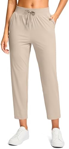 Women's petite ankle pants, dusty white