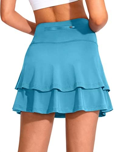 Women's pleated tennis skirt, sky blue