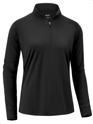 Women's quarter zip workout pullover, black