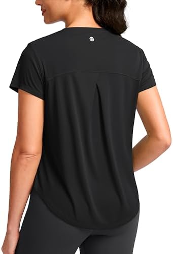 Women's quick dry gym tee, black