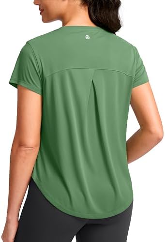 Women's quick dry gym tee, green