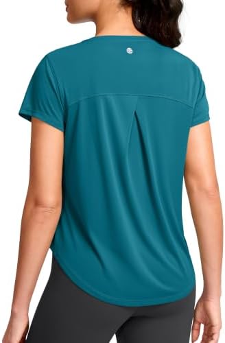 Women's quick dry gym tee, teal