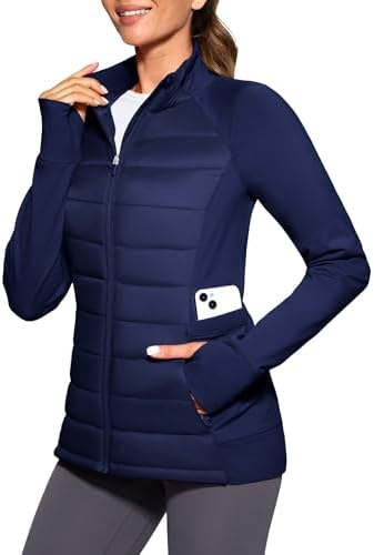 Women's quilted puffer jacket, navy