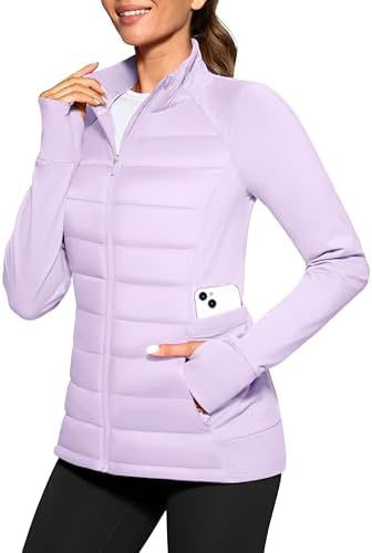 Women's quilted puffer jacket, purple rose