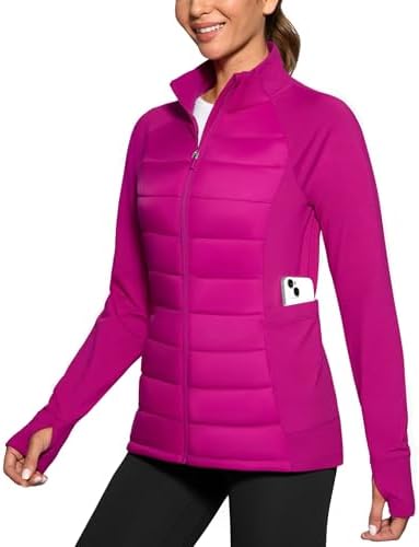 Women's quilted puffer jacket, rose