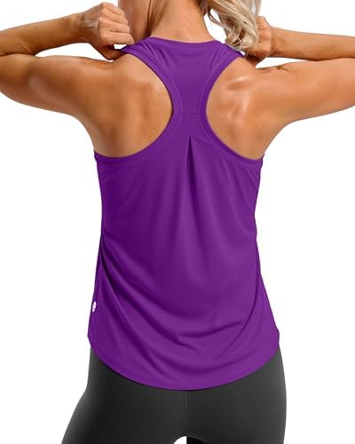 Women's racerback gym tank, dark purple