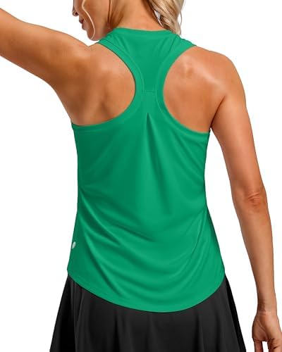 Women's racerback gym tank, green