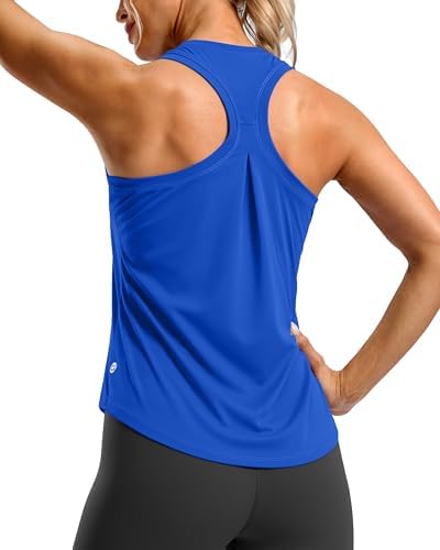 Women's racerback gym tank, royal blue