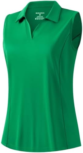 Women's sleeveless golf polo, green