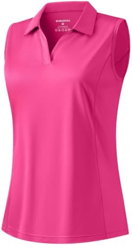 Women's sleeveless golf polo, rosy