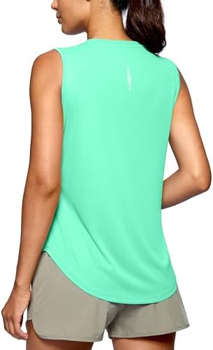 Women's sleeveless workout tank, aqua