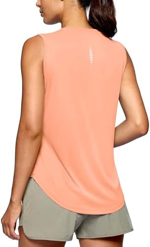 Women's sleeveless workout tank, coral pink