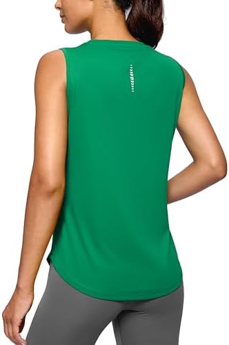 Women's sleeveless workout tank, green