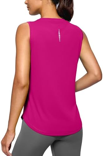 Women's sleeveless workout tank, rose red
