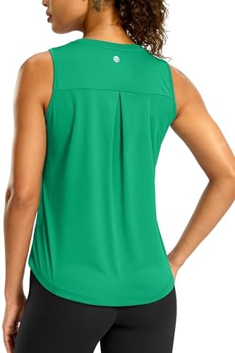 Women's sleeveless yoga tank, green
