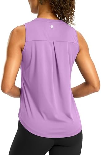 Women's sleeveless yoga tank, light purple