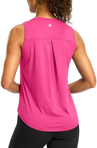 Women's sleeveless yoga tank, magenta