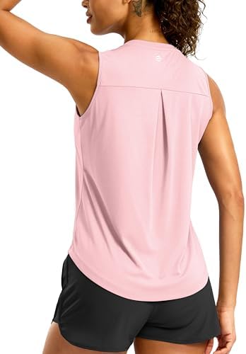Women's sleeveless yoga tank, pink