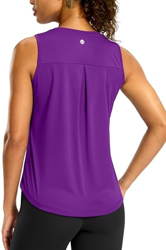 Women's sleeveless yoga tank, purple