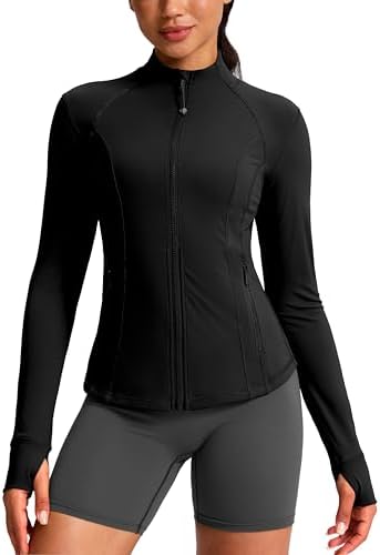 Women's slim-fit training jacket, black