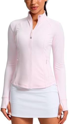 Women's slim-fit training jacket, light pink