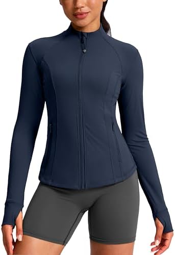 Women's slim-fit training jacket, navy