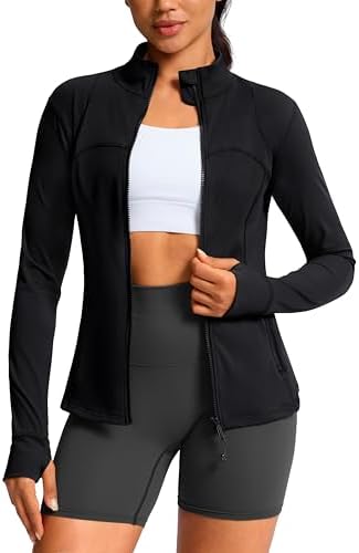 Women's slim-fit yoga jacket, black