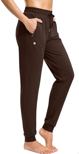 Women's tall cotton joggers, three inseams, dark brown