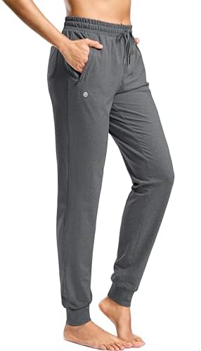 Women's tall cotton joggers, three inseams, dark grey