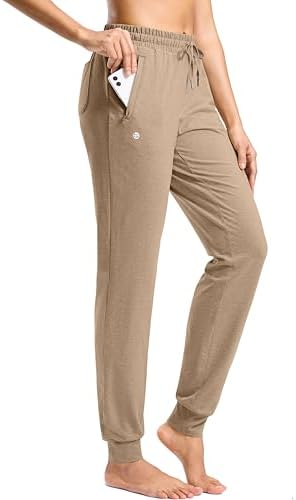 Women's tall cotton joggers, three inseams, khaki
