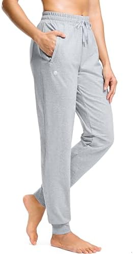 Women's tall cotton joggers, three inseams, light grey