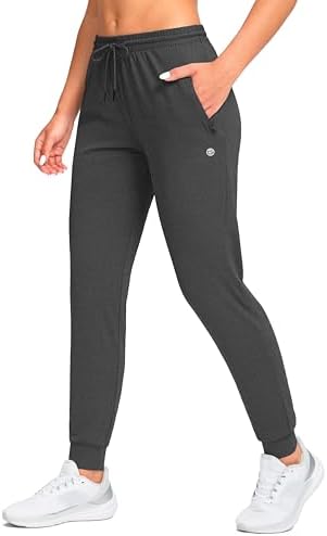 Women's tapered joggers, zip pockets, charcoal
