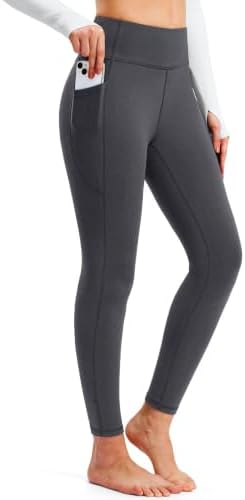 Women's thermal leggings, two inseams, charcoal