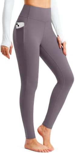 Women's thermal leggings, two inseams, dusty grey
