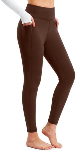 Women's thermal leggings, two inseams, espresso