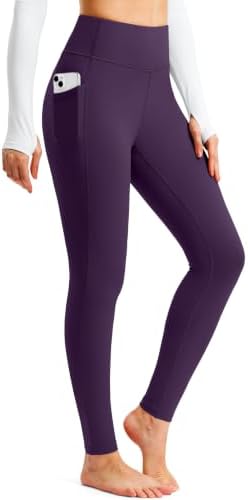 Women's thermal leggings, two inseams, purple