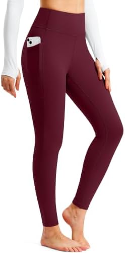 Women's thermal leggings, two inseams, wine
