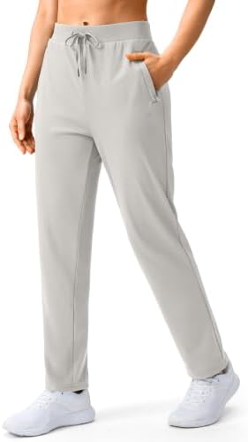 Women's track pants, two zip pockets, bright grey