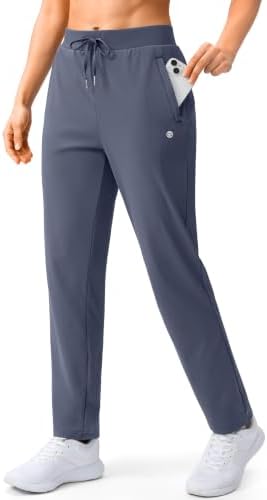 Women's track pants, two zip pockets, dusty blue
