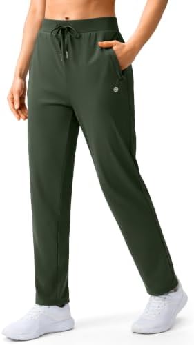 Women's track pants, two zip pockets, olive