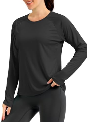 Women's UPF 50+ hiking sun shirt, black